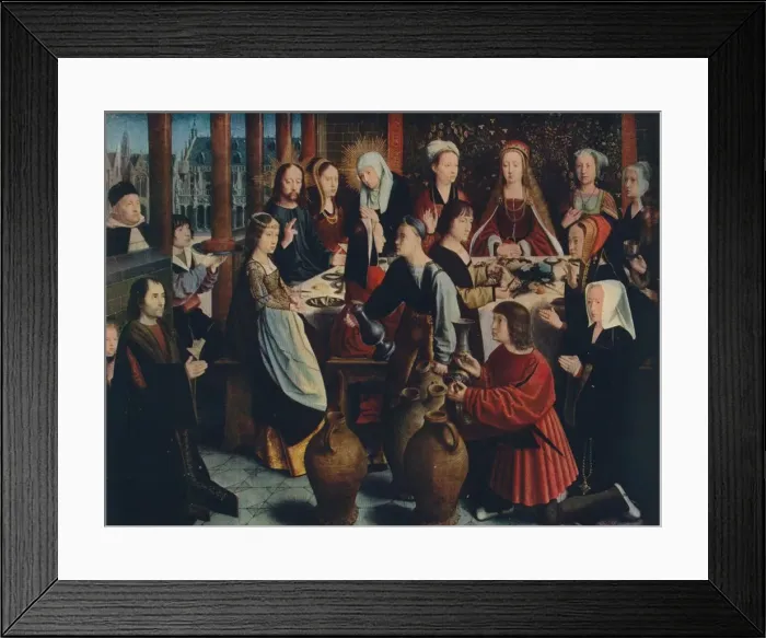 Framed Print : The Marriage at Cana, c1500. Artist: Gerard David Framed Print : The Marriage at Cana, c1500. Artist: Gerard David