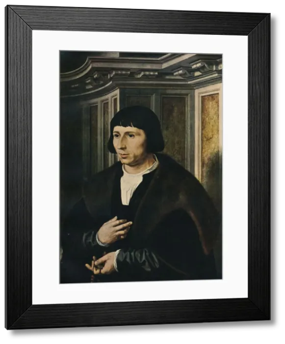 Framed Print : Man with a Rosary, c1525. Artist: Jan Gossaert Framed Print : Man with a Rosary, c1525. Artist: Jan Gossaert