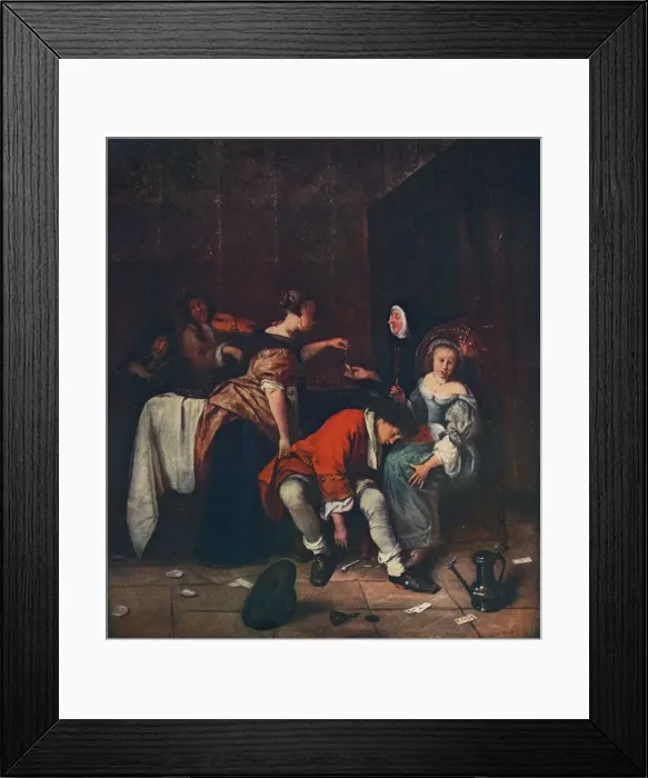 Framed Print : Bad Company, c1665. Artist: Jan Steen Framed Print : Bad Company, c1665. Artist: Jan Steen