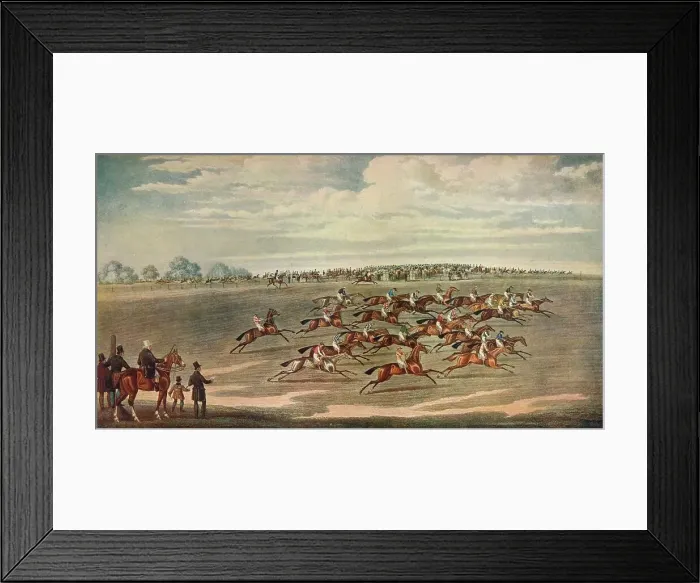 Framed Print : Epsom Races, 19th century. Artist: Smart & Hunt Framed Print : Epsom Races, 19th century. Artist: Smart & Hunt