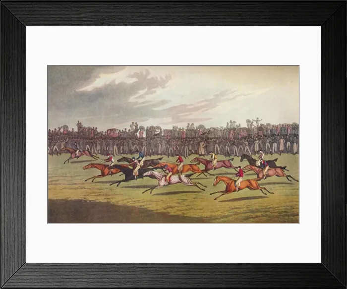 Framed Print : Racing, c19th century. Artist: John Clarke