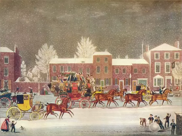 Approach to Christmas, c19th century. Artist: George Hunt
