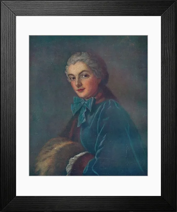 Framed Print : Portrait of a Young Woman, 18th century. Artist: Francois Boucher Framed Print : Portrait of a Young Woman, 18th century. Artist: Francois Boucher