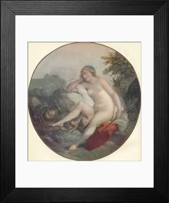 Framed Print : A Bacchante, 18th century. Artist: Francois Boucher Framed Print : A Bacchante, 18th century. Artist: Francois Boucher