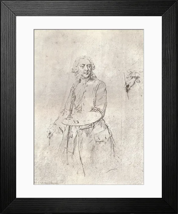 Framed Print : The Artist, 18th century. Artist: Francois Boucher Framed Print : The Artist, 18th century. Artist: Francois Boucher