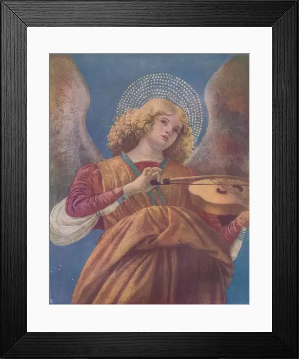 Framed Print : Musical Angel with Violin (fresco), c15th century. Artist: Melozzo da Forli Framed Print : Musical Angel with Violin (fresco), c15th century. Artist: Melozzo da Forli