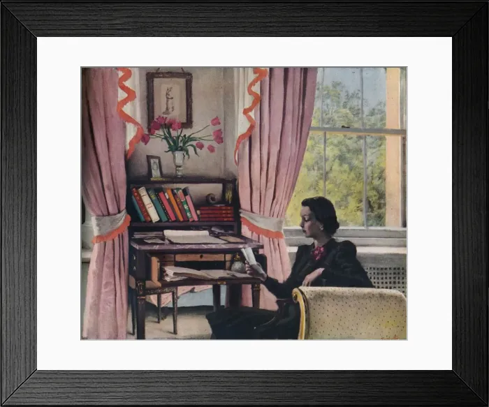 Framed Print : The Letter, 20th century. Artist: Rex Whistler Framed Print : The Letter, 20th century. Artist: Rex Whistler