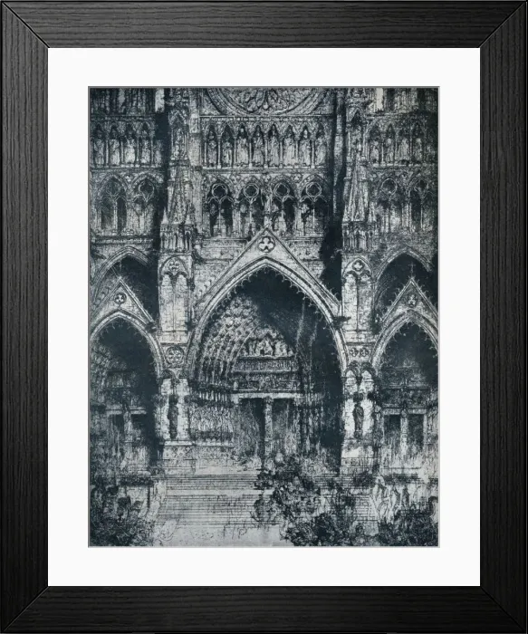 Framed Print : La Cathedrale d Amiens, c20th century. Artist: Jules De Bruycker Framed Print : La Cathedrale d Amiens, c20th century. Artist: Jules De Bruycker