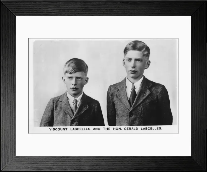 Framed Print : Viscount Lascelles and Hon Gerald Lascelles, 1937 Framed Print : Viscount Lascelles and Hon Gerald Lascelles, 1937
