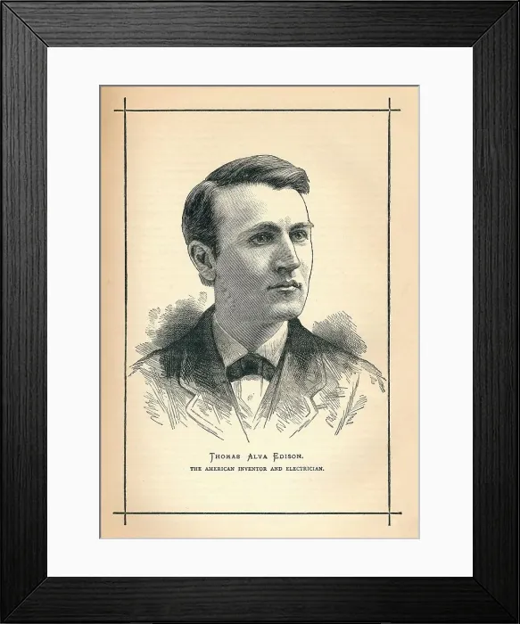 Framed Print : Thomas Alva Edison, American inventor, 1893 Framed Print : Thomas Alva Edison, American inventor, 1893