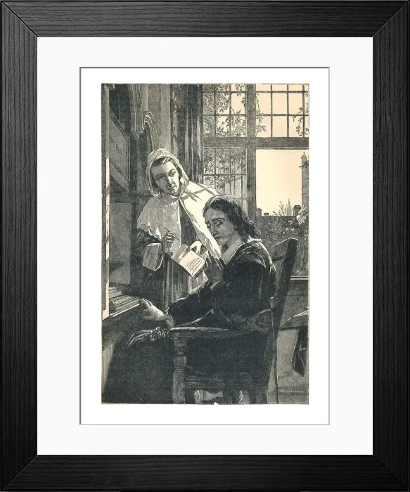 Framed Print : John Milton, (1608-1674), poet and author, 1893. Artists: John Milton, Unknown Framed Print : John Milton, (1608-1674), poet and author, 1893. Artists: John Milton, Unknown