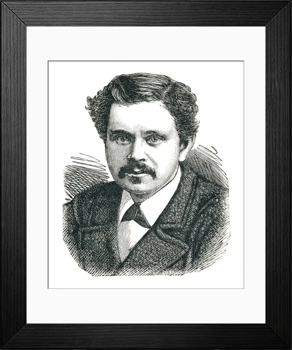 Framed Print : Captain Paul Boyton, (1848-1924), inventor of the immersion suit, 1893 Framed Print : Captain Paul Boyton, (1848-1924), inventor of the immersion suit, 1893