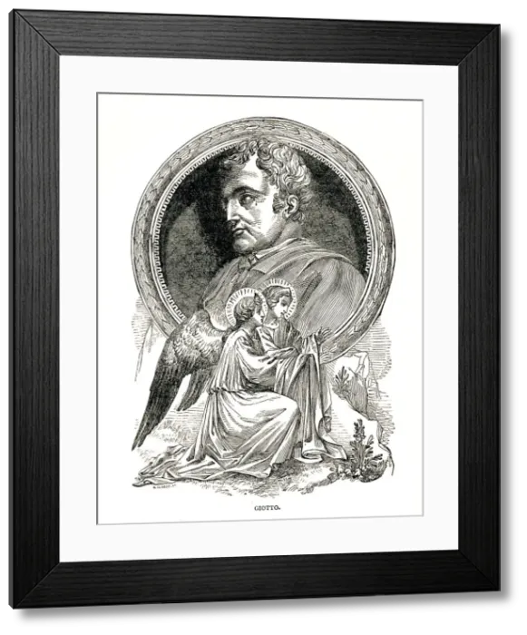 Framed Print : Gioto di Bondone, Italian painter and architect, 1893 Framed Print : Gioto di Bondone, Italian painter and architect, 1893