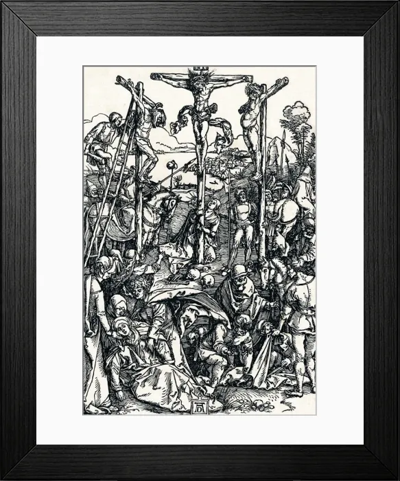 Framed Print : Calvary with the Three Crosses, 1504 (1906). Artist: Albrecht Durer Framed Print : Calvary with the Three Crosses, 1504 (1906). Artist: Albrecht Durer