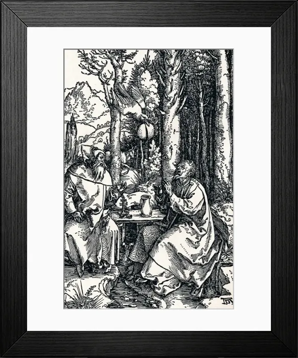 Framed Print : The Hermits St Anthony and St Paul, 1504 (1906). Artist: Albrecht Durer Framed Print : The Hermits St Anthony and St Paul, 1504 (1906). Artist: Albrecht Durer