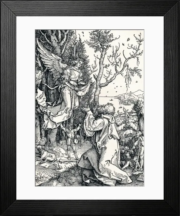 Framed Print : Joachim and the Angel, 1506 (1906). Artist: Albrecht Durer Framed Print : Joachim and the Angel, 1506 (1906). Artist: Albrecht Durer