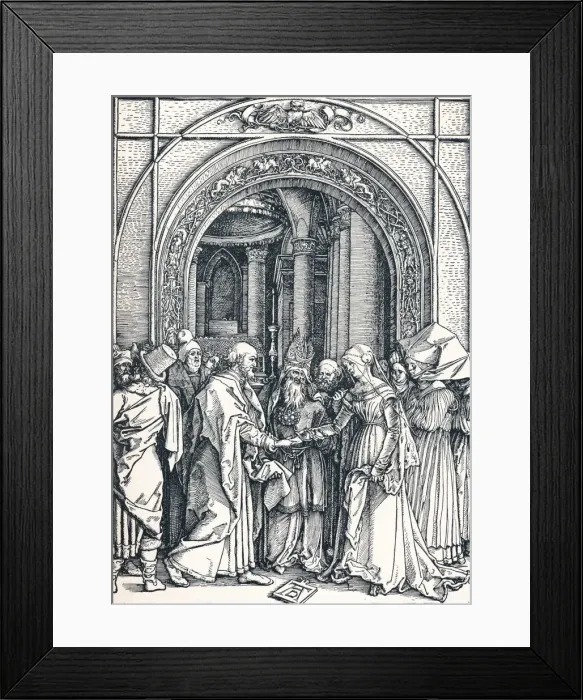 Framed Print : The Betrothal of the Virgin, 1506 (1906). Artist: Albrecht Durer Framed Print : The Betrothal of the Virgin, 1506 (1906). Artist: Albrecht Durer