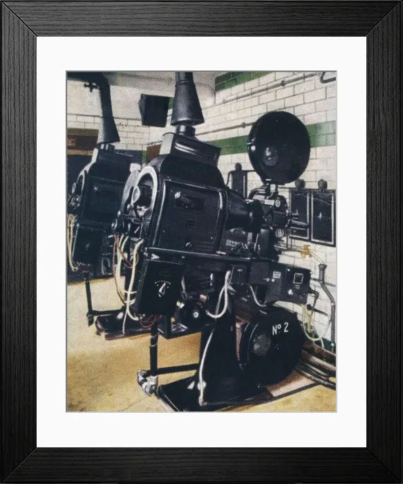 Framed Print : Modern cinema operating box, 1938 Framed Print : Modern cinema operating box, 1938