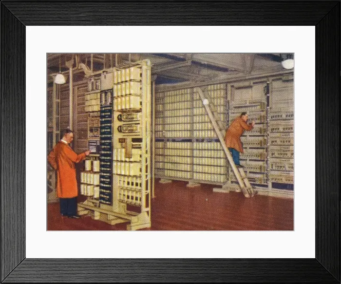 Framed Print : Automatic telephone exchange, 1938 Framed Print : Automatic telephone exchange, 1938
