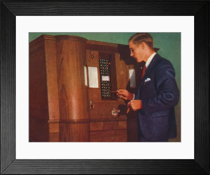 Framed Print : Slot machine that plays bridge, 1938 Framed Print : Slot machine that plays bridge, 1938
