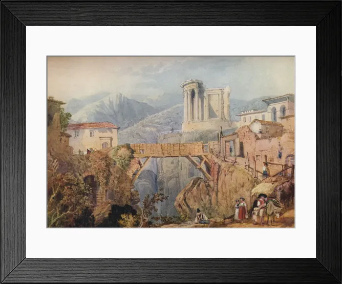 Framed Print : Tivoli, 1833. Artist: Clarkson Stanfield Framed Print : Tivoli, 1833. Artist: Clarkson Stanfield