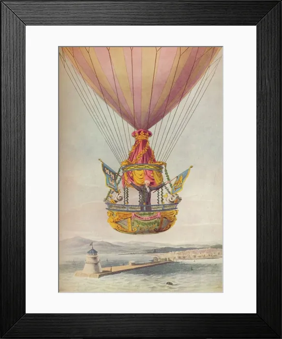 Framed Print : Sadler over the Lighthouse, Dublin, 19th century. Artist: Robert Havell Framed Print : Sadler over the Lighthouse, Dublin, 19th century. Artist: Robert Havell