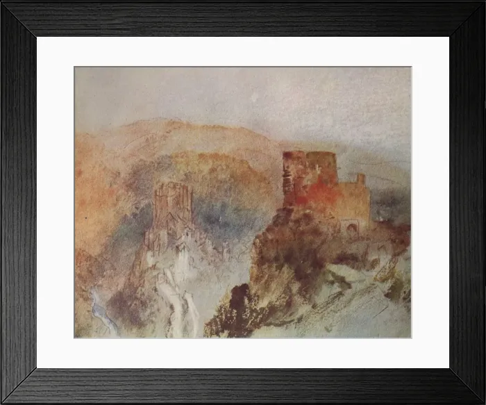 Framed Print : Burg Eltz and Trutz Eltz from the North, 1840. Artist: JMW Turner Framed Print : Burg Eltz and Trutz Eltz from the North, 1840. Artist: JMW Turner