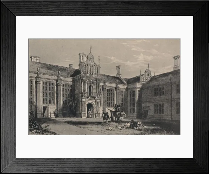 Framed Print : Kirby Hall, Northamptonshire, 1915 Framed Print : Kirby Hall, Northamptonshire, 1915