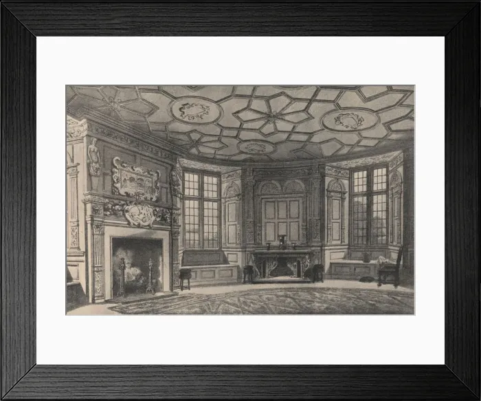 Framed Print : The circular dining-room, Longford Castle, Wiltshire, 1915 Framed Print : The circular dining-room, Longford Castle, Wiltshire, 1915