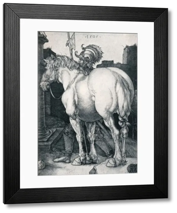 Framed Print : The Large Horse, 1505 (1906). Artist: Albrecht Durer Framed Print : The Large Horse, 1505 (1906). Artist: Albrecht Durer