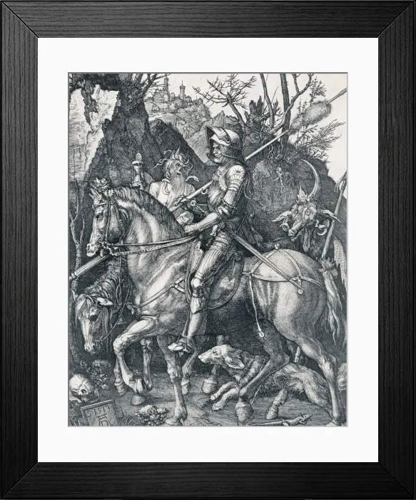 Framed Print : The Knight, Death and the Devil, 1513 (1906). Artist: Albrecht Durer Framed Print : The Knight, Death and the Devil, 1513 (1906). Artist: Albrecht Durer