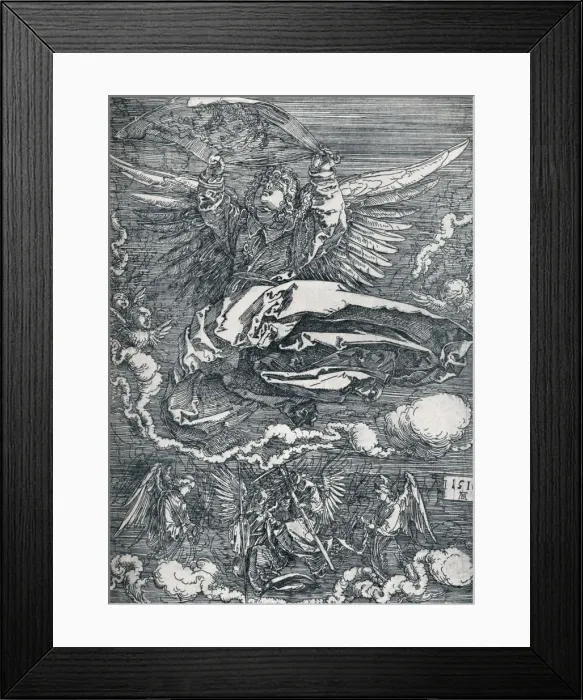 Framed Print : Sudarium Displayed by an Angel, 1516 (1906). Artist: Albrecht Durer Framed Print : Sudarium Displayed by an Angel, 1516 (1906). Artist: Albrecht Durer