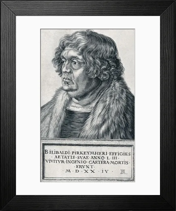 Framed Print : Willibald Pirckheimer, 1524 (1906). Artist: Albrecht Durer Framed Print : Willibald Pirckheimer, 1524 (1906). Artist: Albrecht Durer