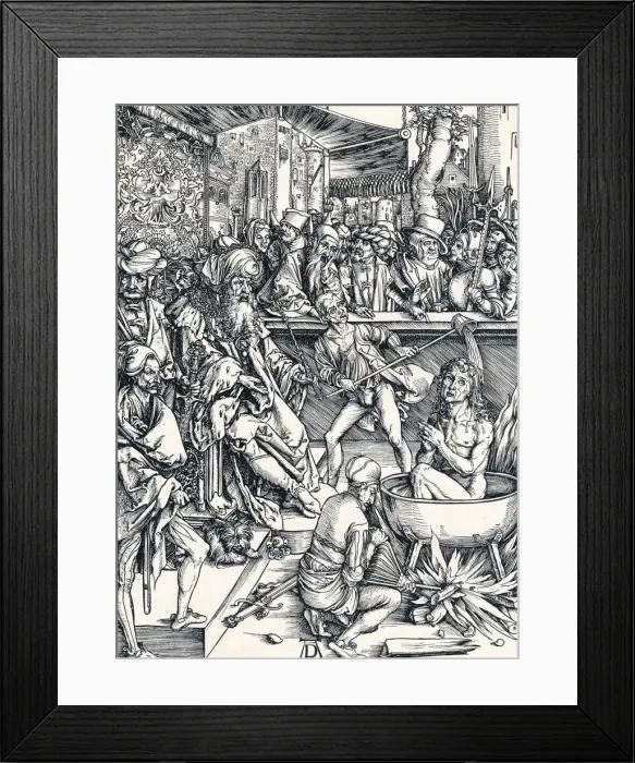 Framed Print : The Martyrdom of St John, 1498 (1906). Artist: Albrecht Durer Framed Print : The Martyrdom of St John, 1498 (1906). Artist: Albrecht Durer