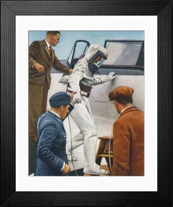 Framed Print : Sealed flying suit, 1938 Framed Print : Sealed flying suit, 1938