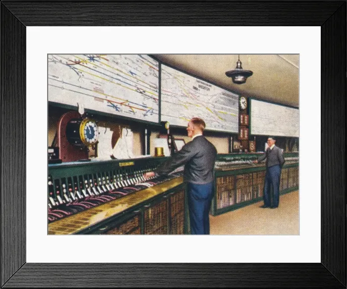 Framed Print : All-electric signal box, 1938 Framed Print : All-electric signal box, 1938