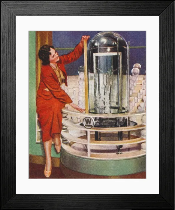 Framed Print : Gigantic electric lamp, 1938 Framed Print : Gigantic electric lamp, 1938