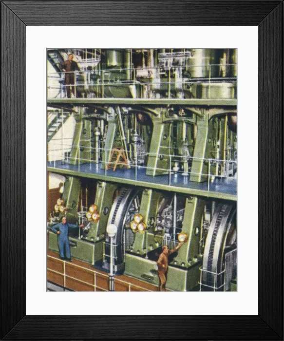 Framed Print : Huge triple expansion pumping engine, 1938 Framed Print : Huge triple expansion pumping engine, 1938