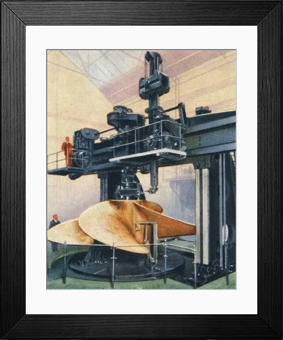 Framed Print : Huge vertical boring mill, 1938 Framed Print : Huge vertical boring mill, 1938