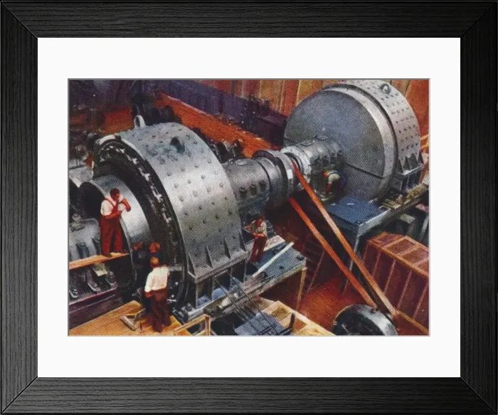Framed Print : Pair of giant motors, 1938 Framed Print : Pair of giant motors, 1938