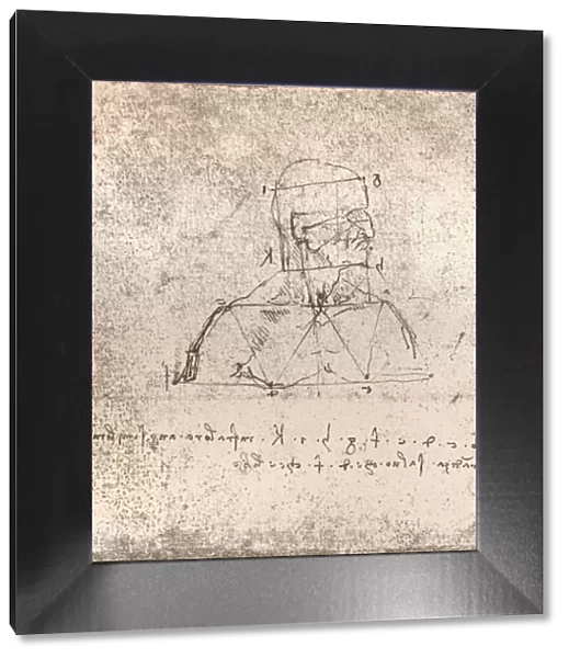 Drawing illustrating the theory of the proportions of the human figure, c1472-c1519 (1883). Artist: Leonardo da Vinci