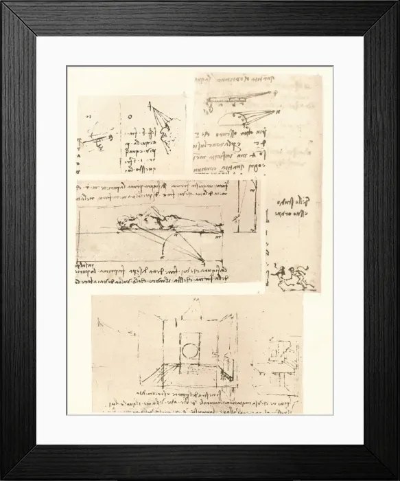 Framed Print : Four drawings illustrating the practice of painting, c1472-c1519 (1883). Artist: Leonardo da Vinci Framed Print : Four drawings illustrating the practice of painting, c1472-c1519 (1883). Artist: Leonardo da Vinci