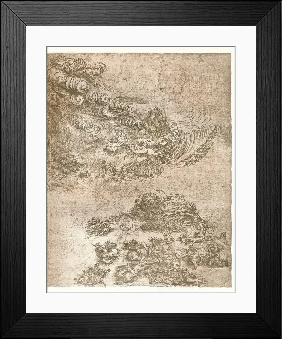 Framed Print : Representation of a tempest, c1472-c1519 (1883). Artist: Leonardo da Vinci Framed Print : Representation of a tempest, c1472-c1519 (1883). Artist: Leonardo da Vinci