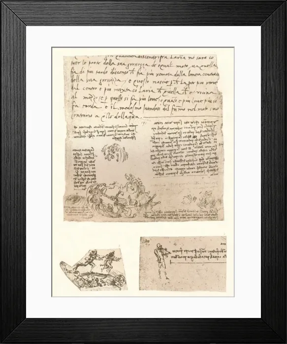 Framed Print : Three drawings, c1472-c1519 (1883). Artist: Leonardo da Vinci Framed Print : Three drawings, c1472-c1519 (1883). Artist: Leonardo da Vinci