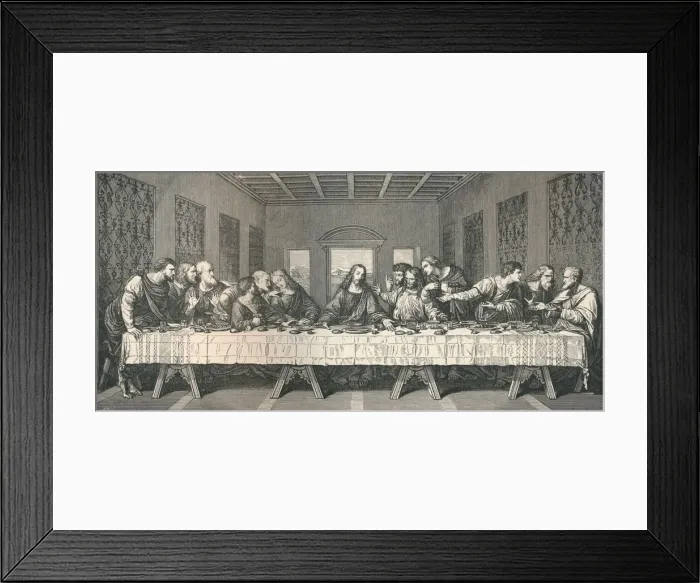 Framed Print : The wall painting of `The Last Supper`, at Milan, 1883 Framed Print : The wall painting of `The Last Supper`, at Milan, 1883