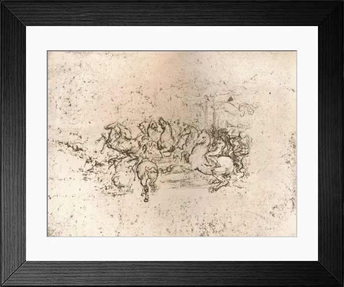 Framed Print : Copy of part of the cartoon of the Battle of Anghiari, c1505-c1523 (1883). Artist: Cesare da Sesto Framed Print : Copy of part of the cartoon of the Battle of Anghiari, c1505-c1523 (1883). Artist: Cesare da Sesto