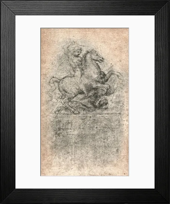Framed Print : Study for the Sforza Monument, c1482-c1499 (1883). Artist: Leonardo da Vinci Framed Print : Study for the Sforza Monument, c1482-c1499 (1883). Artist: Leonardo da Vinci