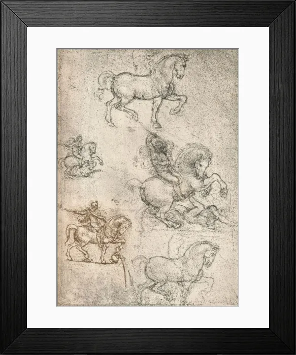 Framed Print : Study for the Sforza Monument, c1482-c1499 (1883). Artist: Leonardo da Vinci Framed Print : Study for the Sforza Monument, c1482-c1499 (1883). Artist: Leonardo da Vinci