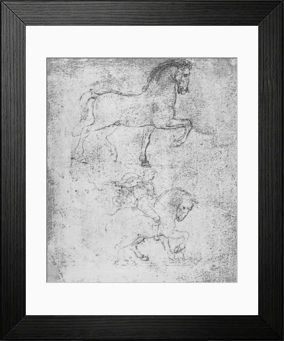 Framed Print : Study for the Sforza Monument, c1482-c1499 (1883). Artist: Leonardo da Vinci Framed Print : Study for the Sforza Monument, c1482-c1499 (1883). Artist: Leonardo da Vinci