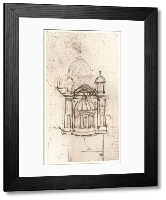 Framed Print : Drawing of ecclesiastical architecture, c1472-c1519 (1883). Artist: Leonardo da Vinci Framed Print : Drawing of ecclesiastical architecture, c1472-c1519 (1883). Artist: Leonardo da Vinci